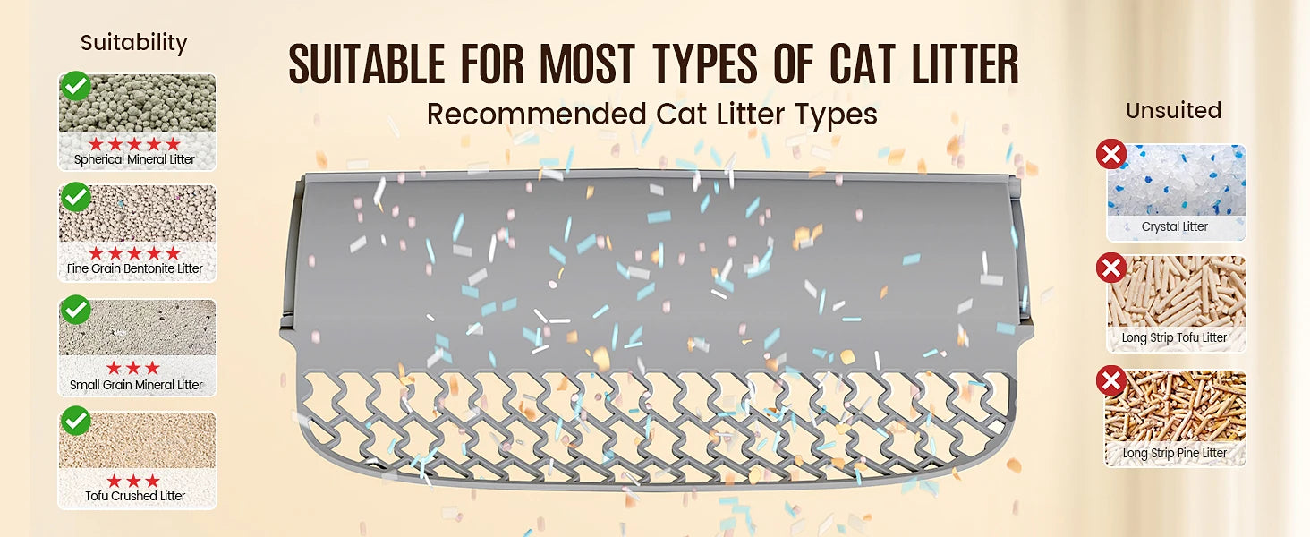 65L Smart Self-Cleaning Cat Litter Box Large Capacity Automatic App Control Closed Litter Box with Cat Litter Mat Garbage Bags