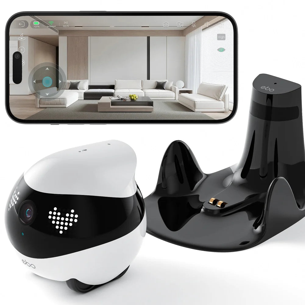 Enabot EBO AIR 2 Companion Robot 2K Home Security Pet Camera Night Vison Wireless APP Remote Control for Dog Cat Baby