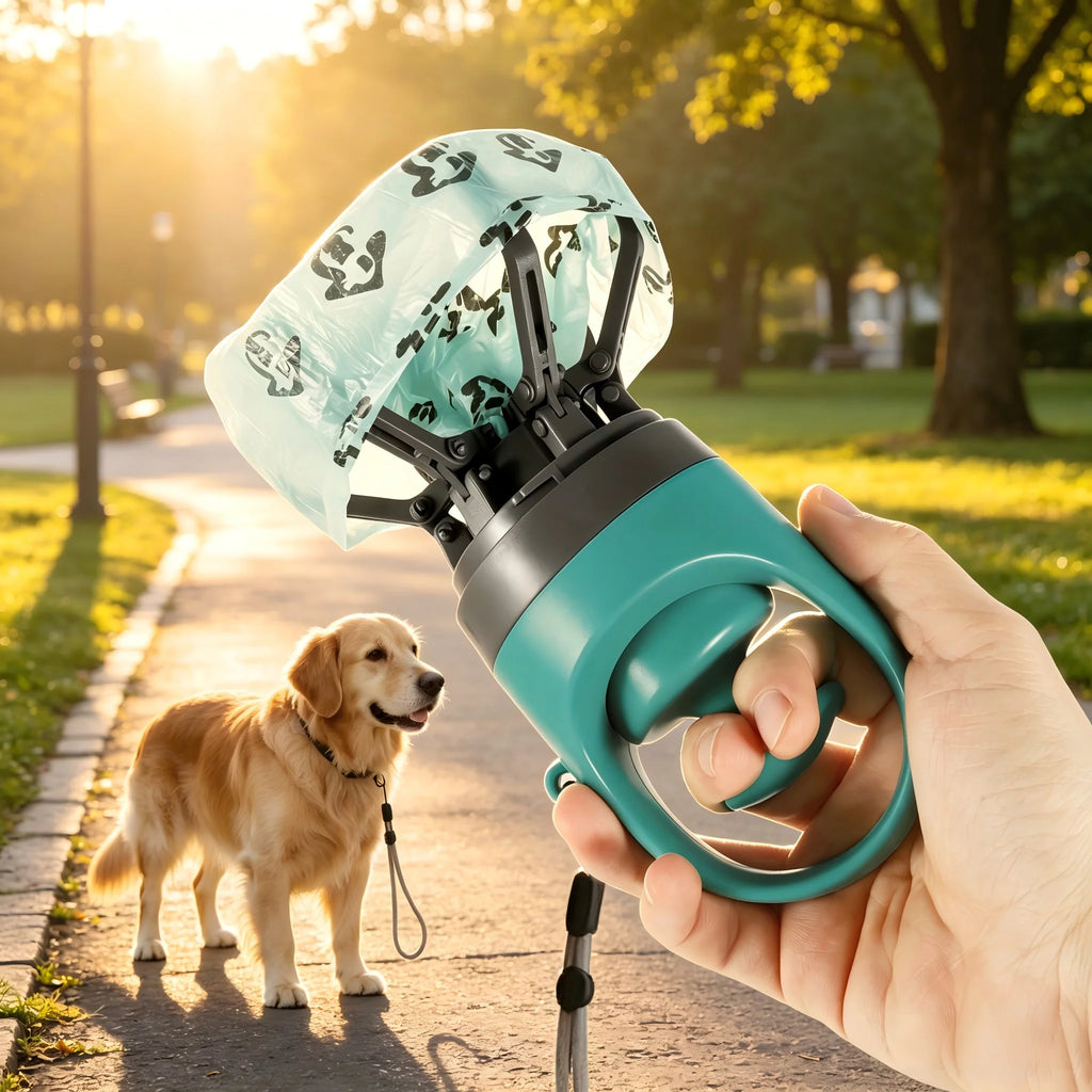 Apanhador de Fezes Portátil para Cão — Design 6 Garras, com Sacos Incluídos