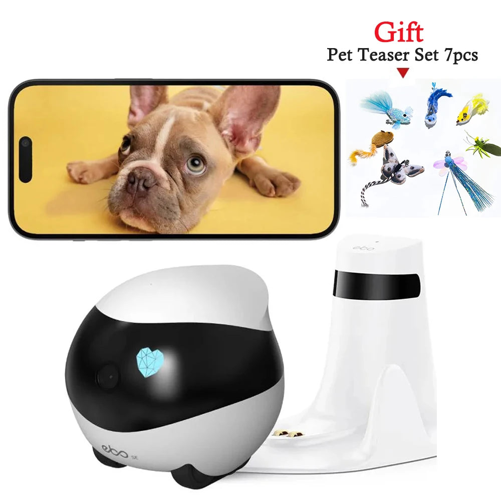 Enabot EBO SE Camera Robot for Dog Cat Baby 1080P Wifi 2.4G 5G 360° Home Pet Camera Startlight Night Vision