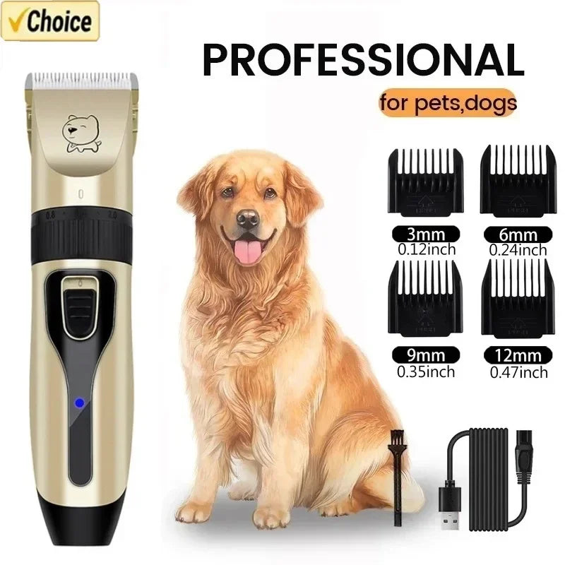 Máquina de Tosquia Elétrica para Cão e Gato — Recarregável USB, Profissional