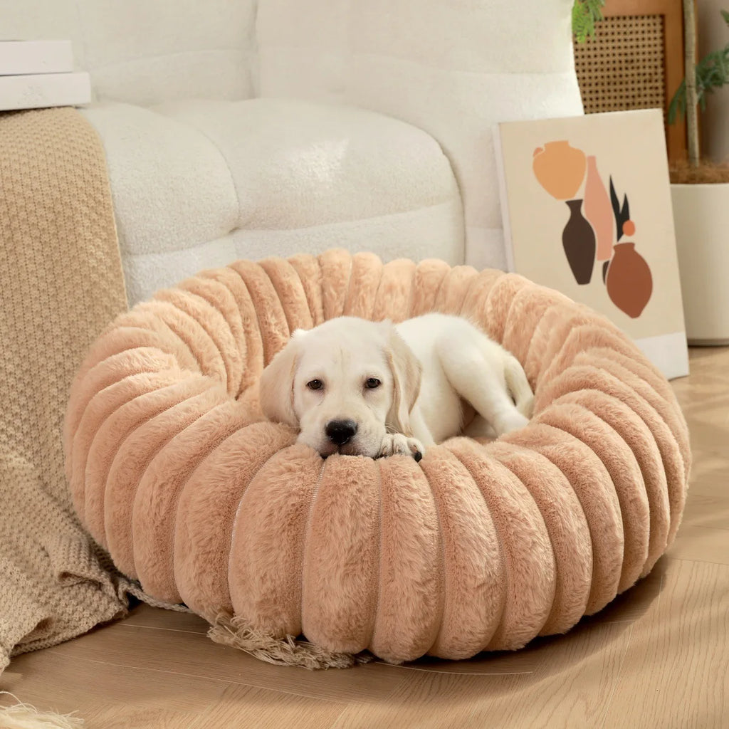 Cama Redonda para Cão Grande e Gato — Lavável e Quente