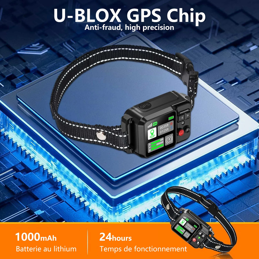 Sistema de Vedação GPS Sem Fios para Cão — Alcance 15 a 2000m, Tecnologia Satélite