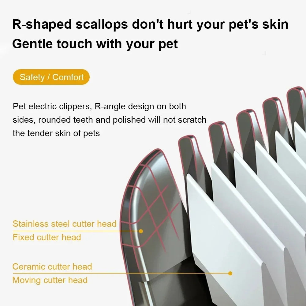 Máquina de Tosquia Elétrica para Cão e Gato — Recarregável USB, Profissional