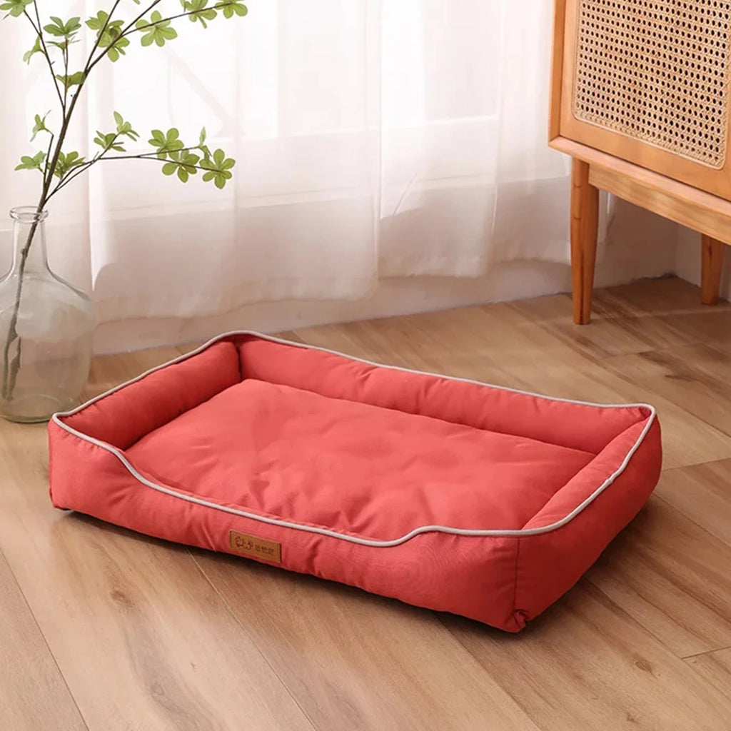 Cama Quadrada para Cão Grande — Todas as Estações, Resistente e Impermeável
