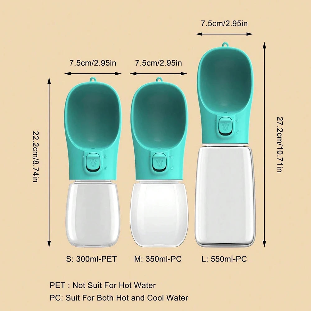 Garrafa de Água para Cão Portátil — Para Passeios e Viagens