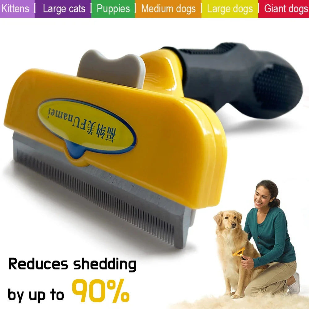 Escova e Pente para Cão e Gato — Removedor de Pelo, Massagem e Grooming