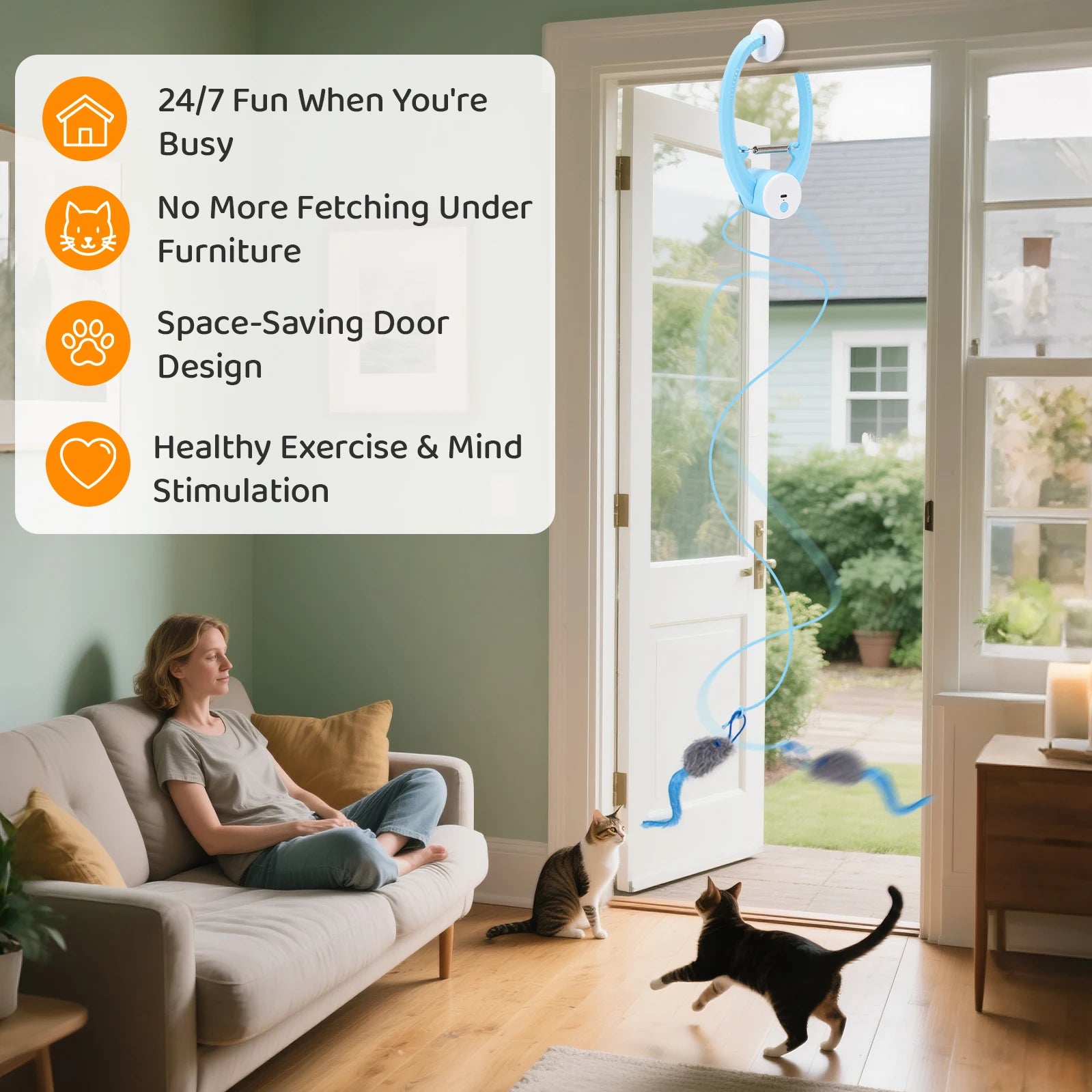 Brinquedo Elétrico com Borboleta e Pena para Gato — Recarregável USB