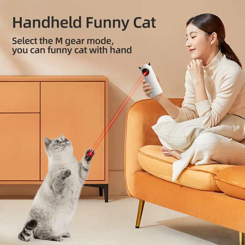 Brinquedo Interativo com Laser LED para Gato ROJECO — Automático e Manual