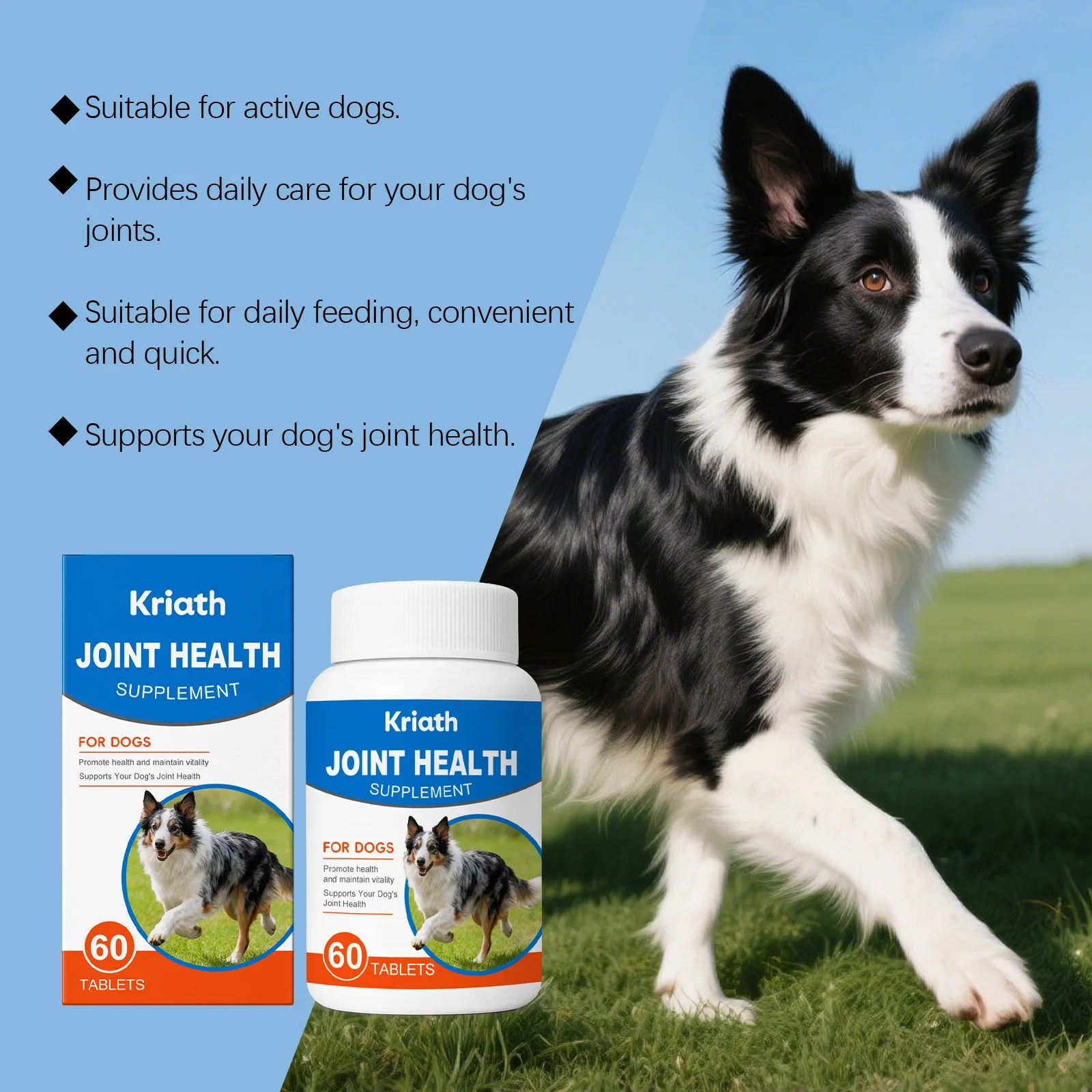 Dog Joint Care Supplement Tablets Nourishing Joint Enhance Flexibility Protect Cartilage Relieve Discomfort Dog Joint Care Agent