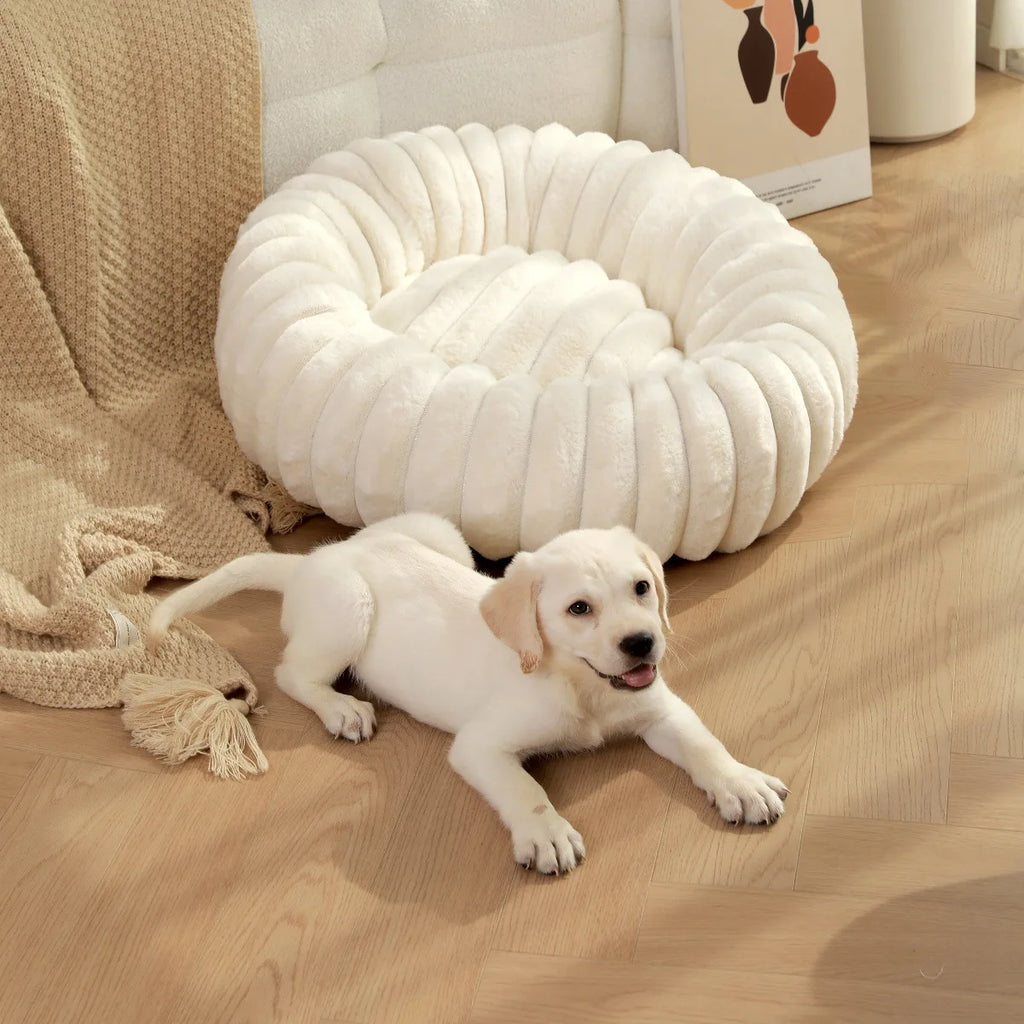 Cama Redonda para Cão Grande e Gato — Lavável e Quente