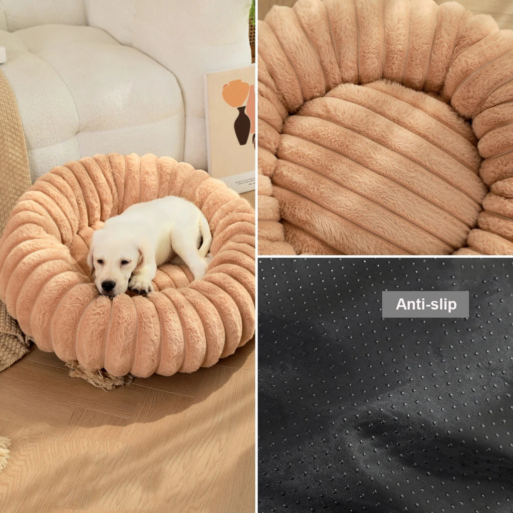 Cama Redonda para Cão Grande e Gato — Lavável e Quente