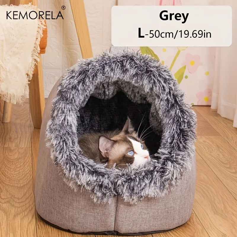 Cama Portátil para Gato KEMORELA — Quente e com Pega