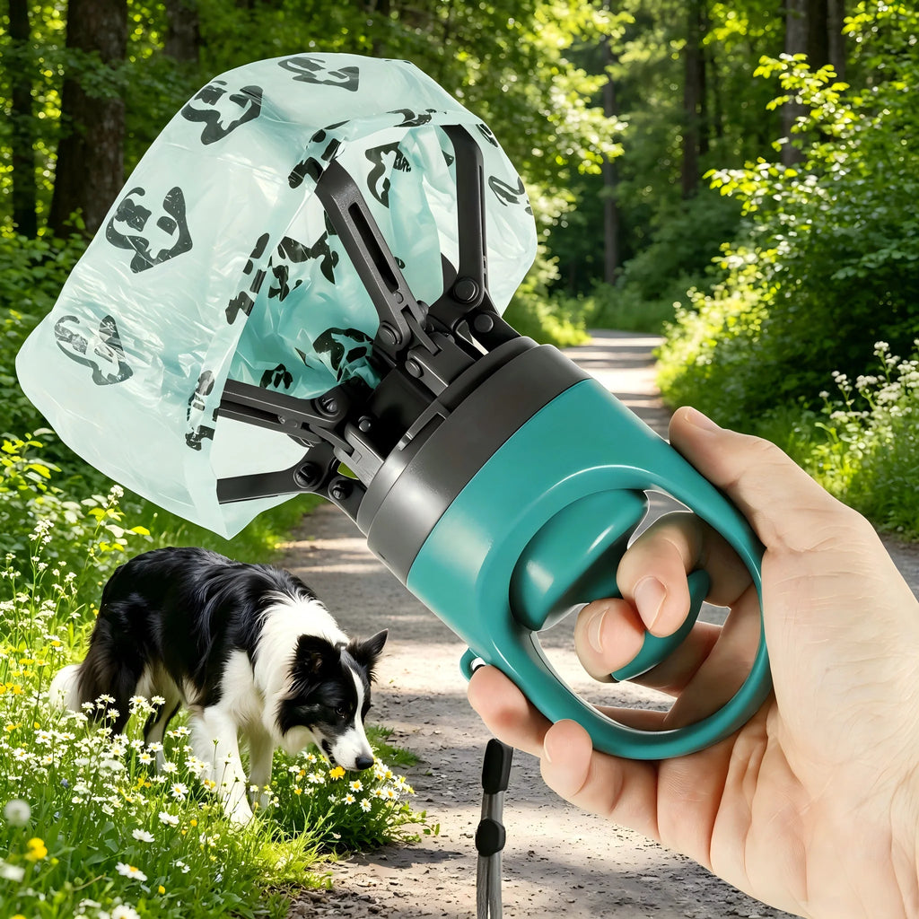 Apanhador de Fezes Portátil para Cão — Design 6 Garras, com Sacos Incluídos