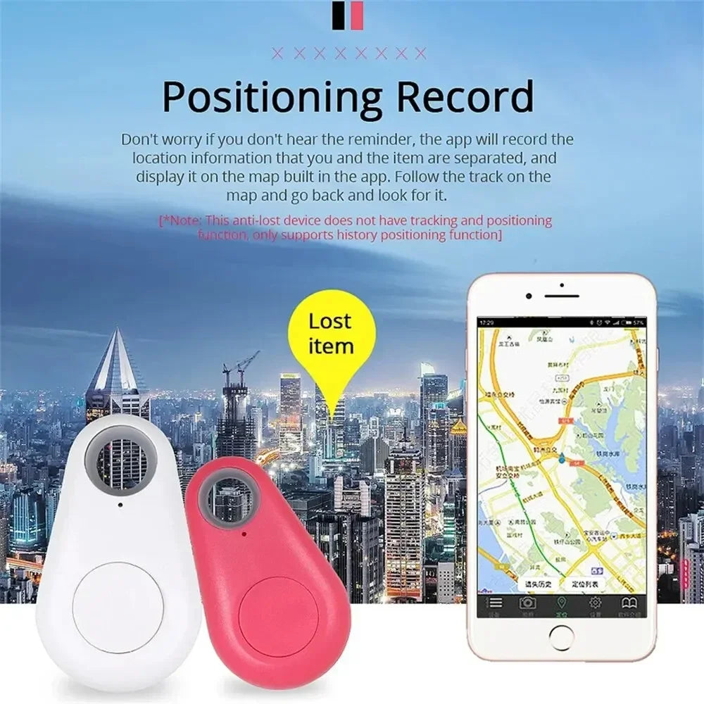 Mini Localizador GPS Anti-Perda Bluetooth — Porta-Chaves para Animal e Criança
