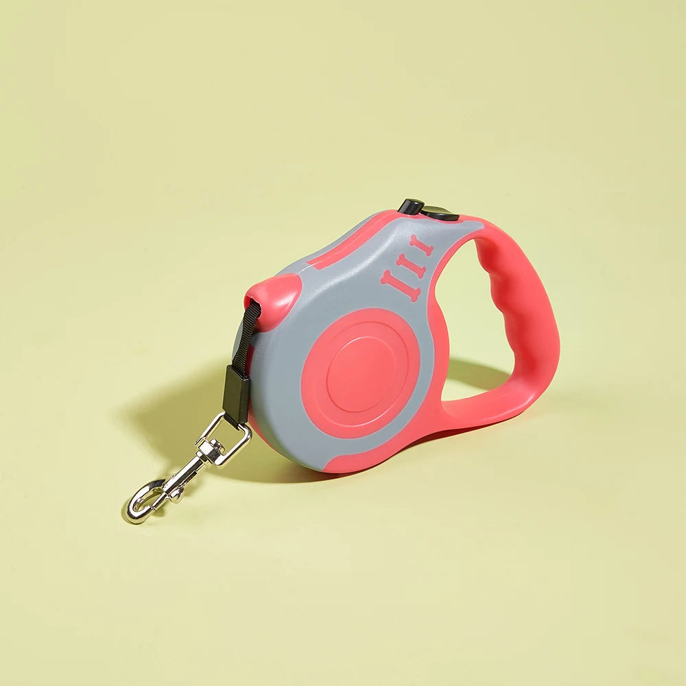 Trela Retrátil para Cão — 3m ou 5m, Nylon Resistente