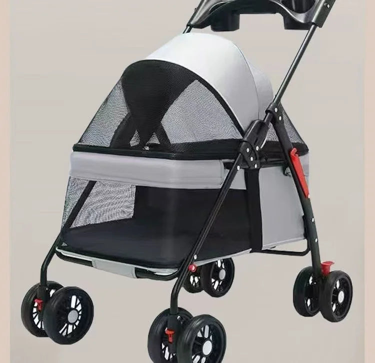 Pet cart, baby cart, small pet cart, lightweight and foldable, suitable for outdoor travel, dog and cat supplies