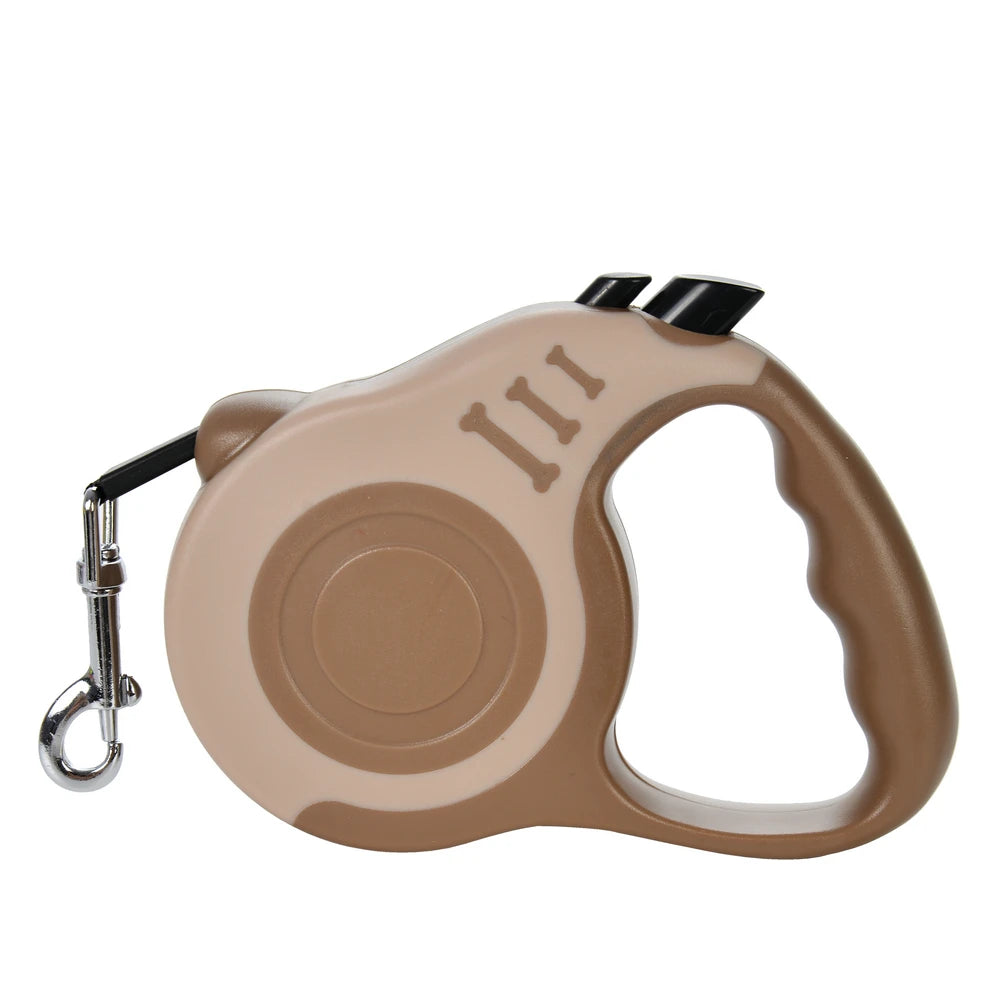 Trela Retrátil para Cão — 3m ou 5m, Nylon Resistente