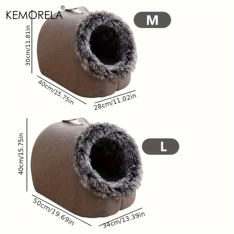 Cama Portátil para Gato KEMORELA — Quente e com Pega