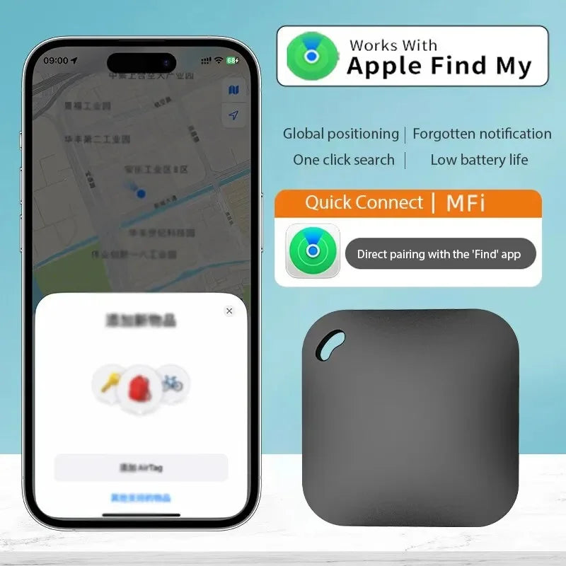 Localizador GPS Bluetooth Apple Find My — iTag MFI Certificado