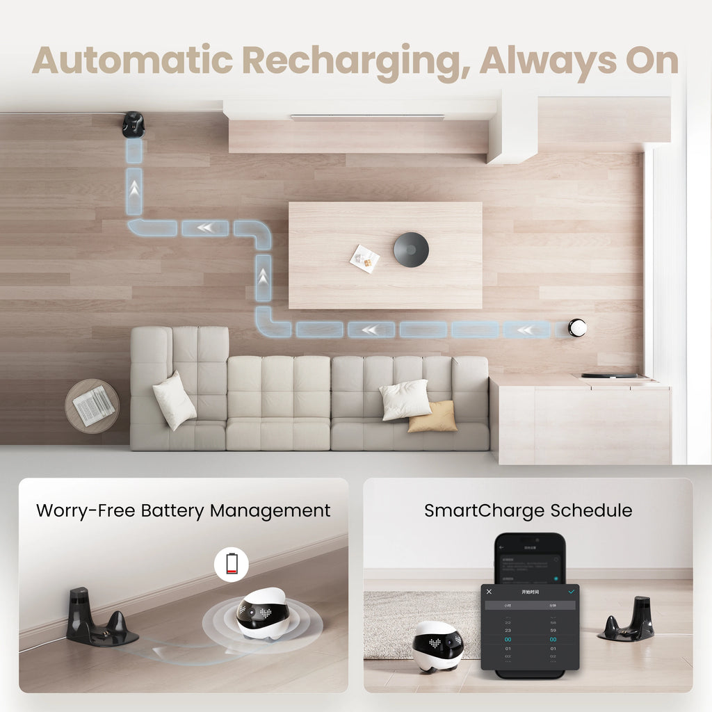 Enabot EBO AIR 2 Companion Robot 2K Home Security Pet Camera Night Vison Wireless APP Remote Control for Dog Cat Baby