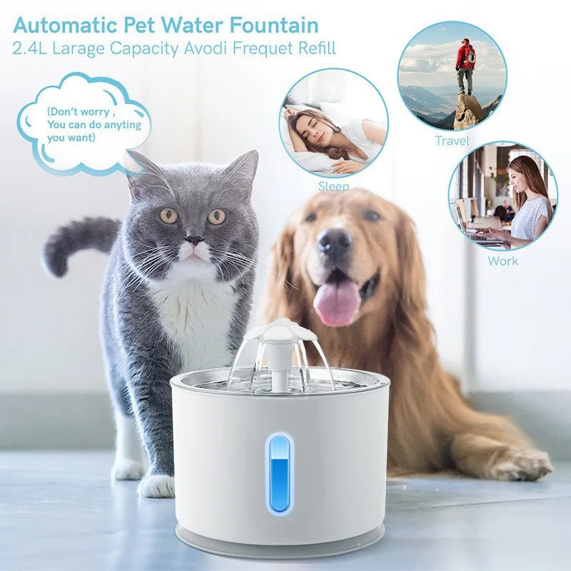Bebedouro Inteligente para Gato em Aço Inoxidável — 3,2L com Bomba Silenciosa