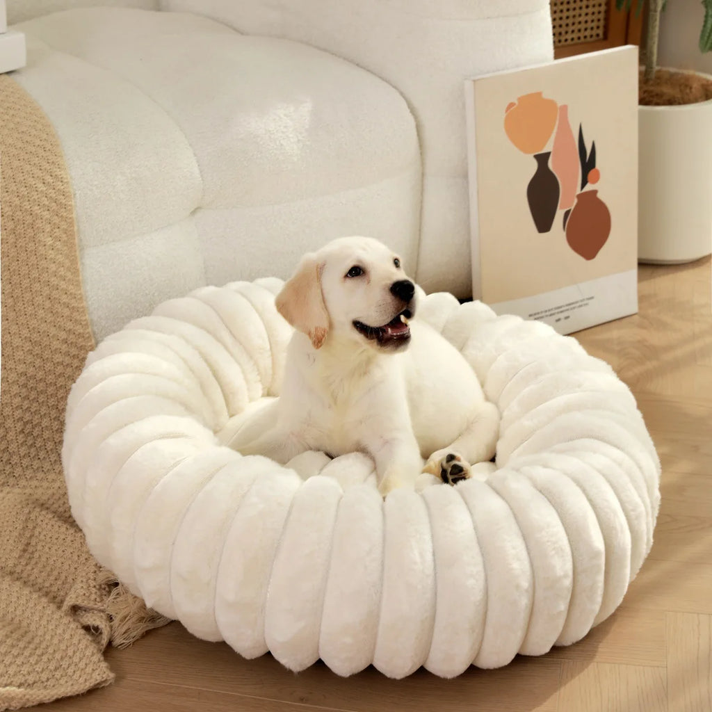 Cama Redonda para Cão Grande e Gato — Lavável e Quente
