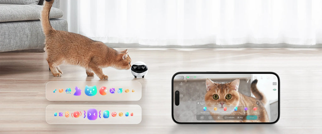 Enabot EBO AIR 2 Companion Robot 2K Home Security Pet Camera Night Vison Wireless APP Remote Control for Dog Cat Baby