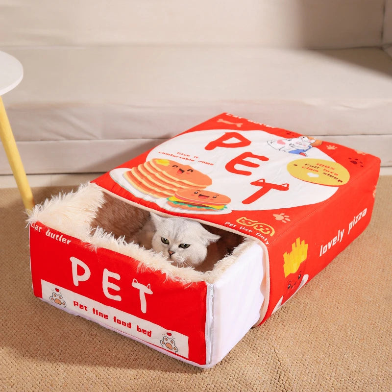 Cama Caixa de Biscoito para Gato e Cão — 4 Estações
