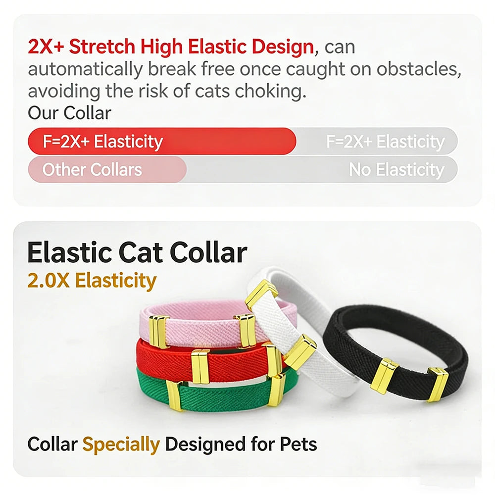 Coleira para Gato com Suporte AirTag GPS — Ajustável e Personalizável
