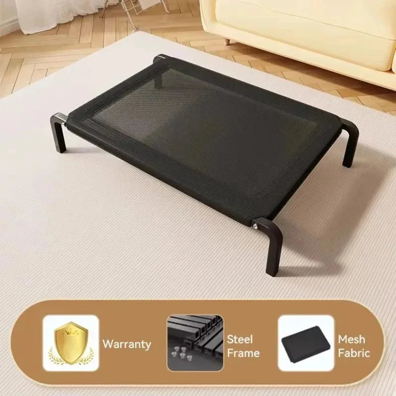 Cama Elevada Dobrável para Cão — Todas as Estações, Interior e Exterior