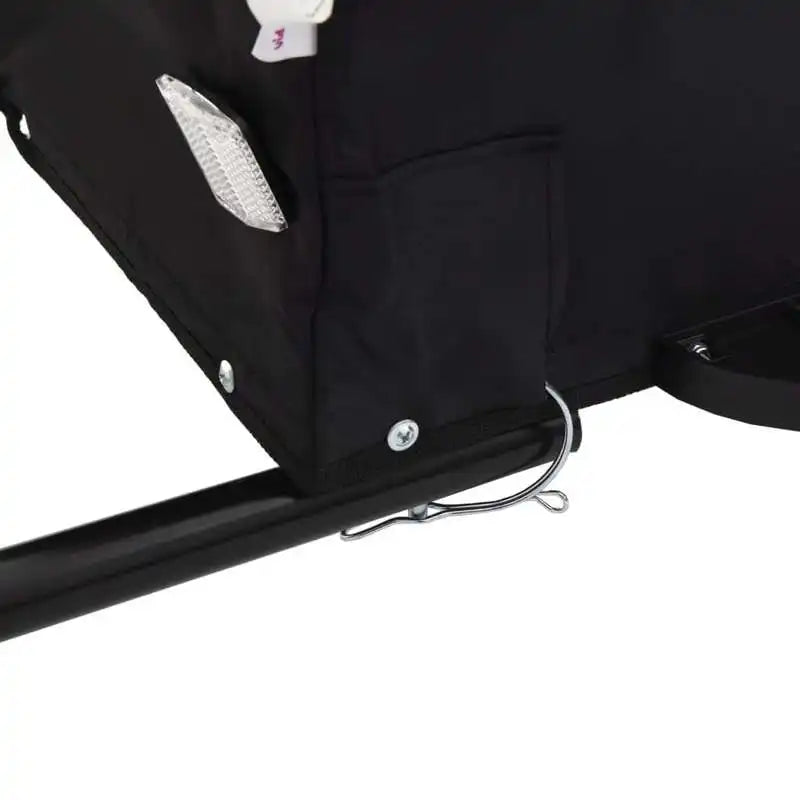 Black and Yellow Bicycle Trailer 45 kg Iron