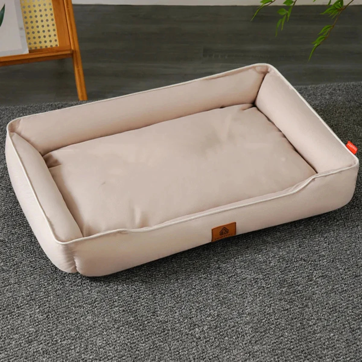 Cama Quadrada para Cão Grande — Todas as Estações, Resistente e Impermeável