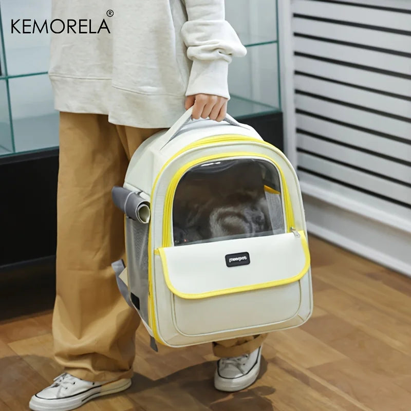 Mochila Transportadora Dobrável para Cão e Gato — Respirante para Viagens