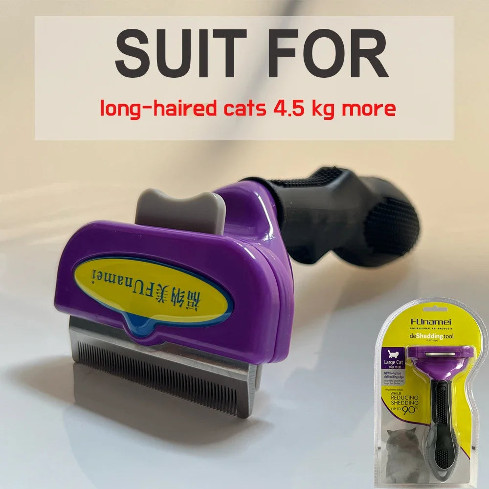 Escova e Pente para Cão e Gato — Removedor de Pelo, Massagem e Grooming