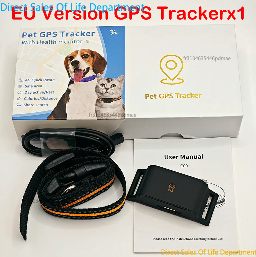 IP67 Waterproof 4G GPS Tracker for Dogs Cats Mini Real Time Anti Lost Pet Locator Smart Collar with App Control