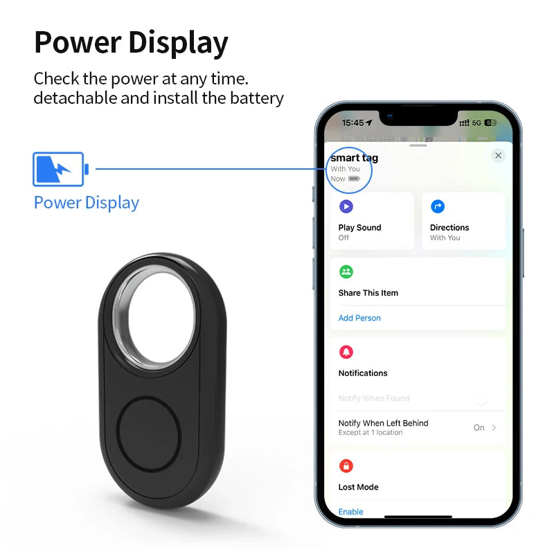 Rastreador Smart para Coleira — Apple Find My Bluetooth em Tempo Real