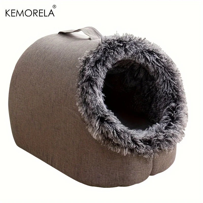 Cama Portátil para Gato KEMORELA — Quente e com Pega