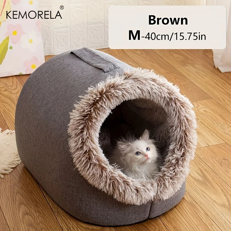 Cama Portátil para Gato KEMORELA — Quente e com Pega