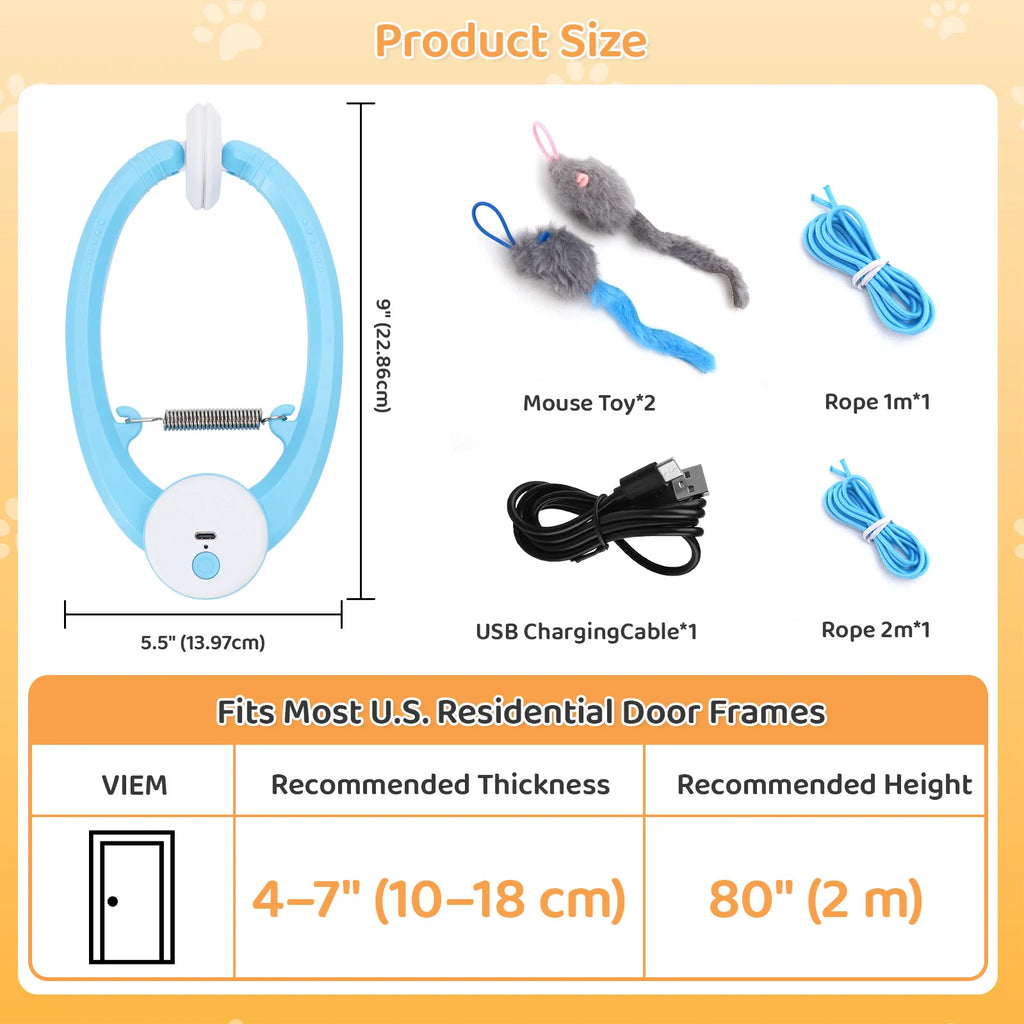 Brinquedo Elétrico com Borboleta e Pena para Gato — Recarregável USB