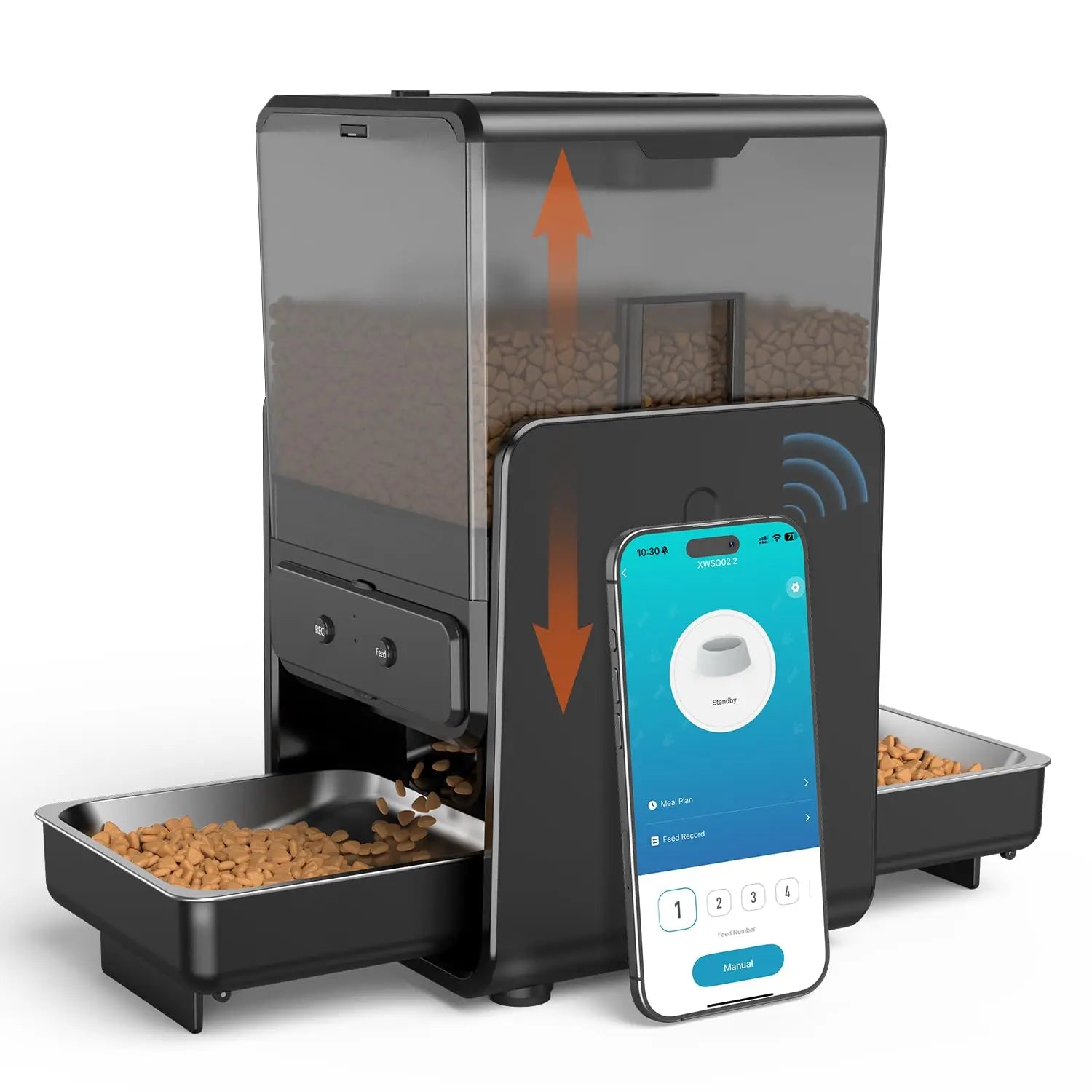 Alimentador Automático 5G WiFi para 2 Gatos — 2 Tigelas e 5L de Capacidade