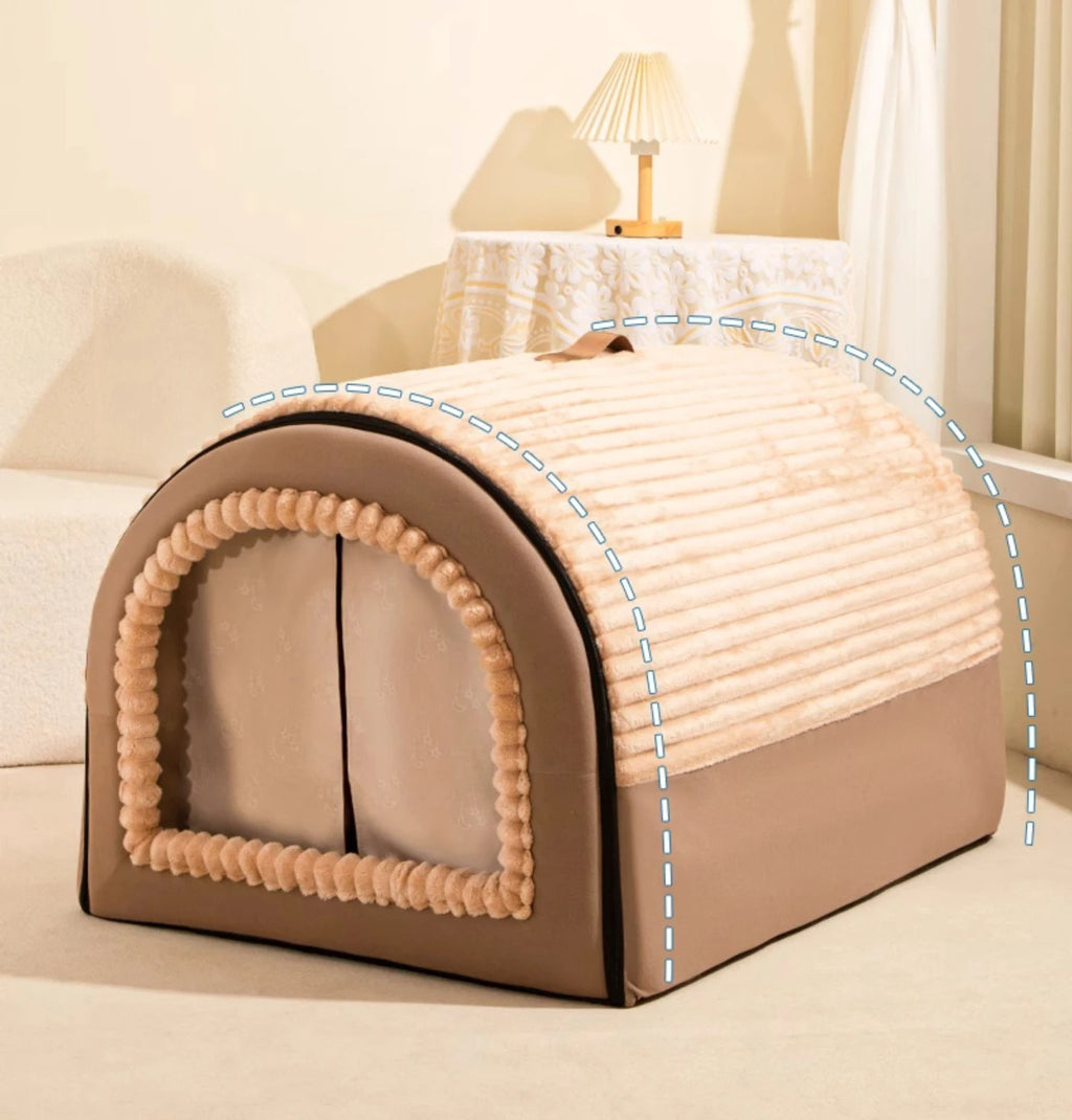 Cama Sofá de Inverno para Cão e Gato — Quente e Dobrável