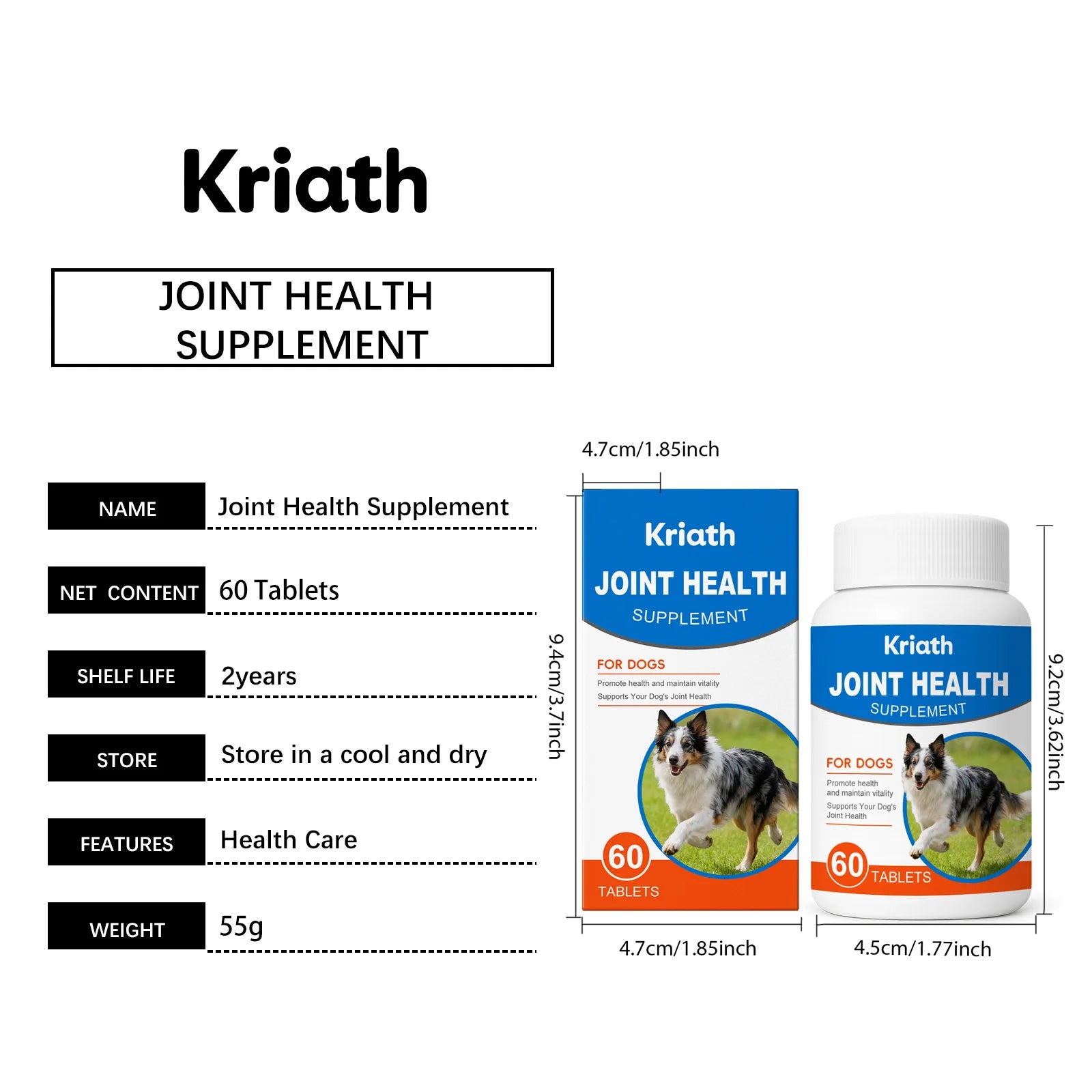 Dog Joint Care Supplement Tablets Nourishing Joint Enhance Flexibility Protect Cartilage Relieve Discomfort Dog Joint Care Agent