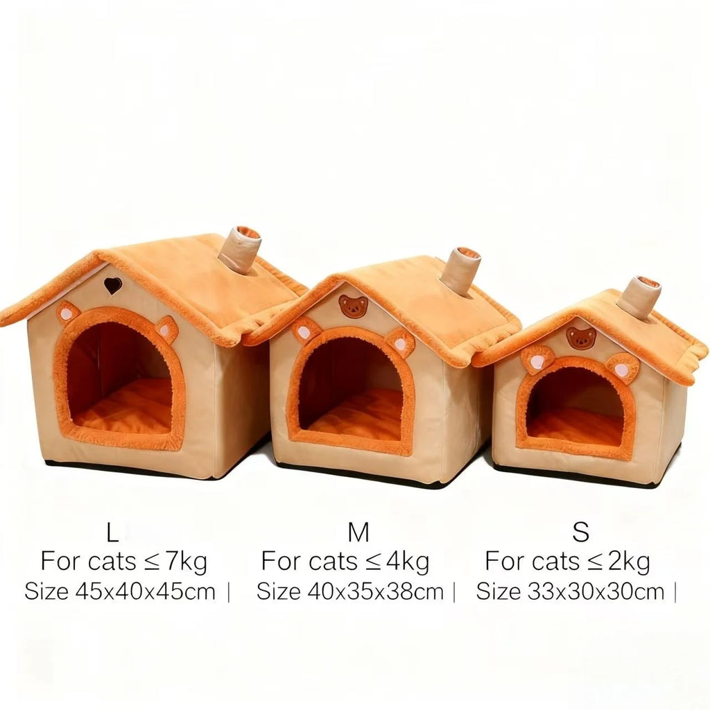 Cama Casota para Cães e Gatos — Quente, Lavável, para Todas as Estações