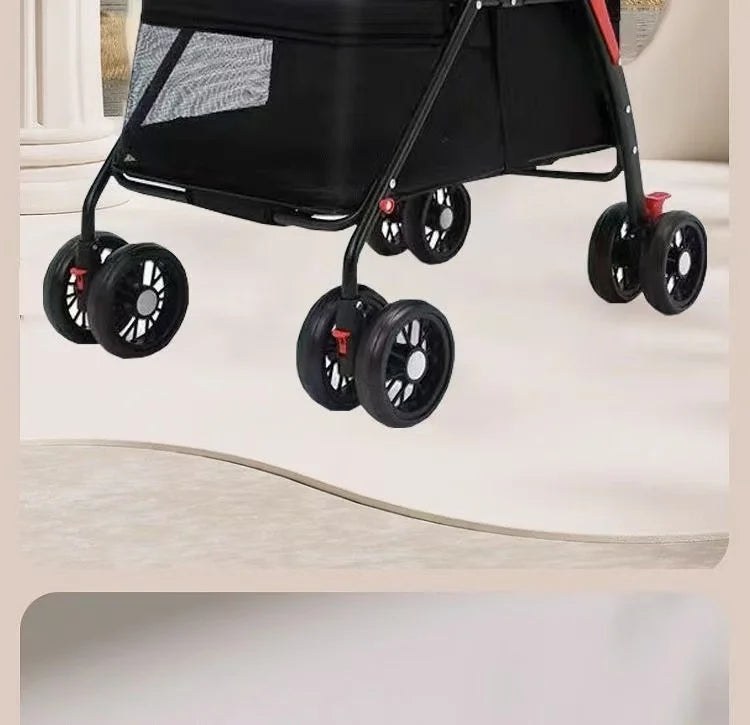 Pet cart, baby cart, small pet cart, lightweight and foldable, suitable for outdoor travel, dog and cat supplies
