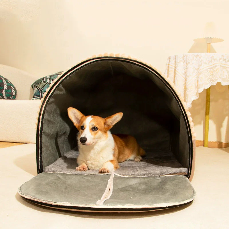Cama Sofá de Inverno para Cão e Gato — Quente e Dobrável