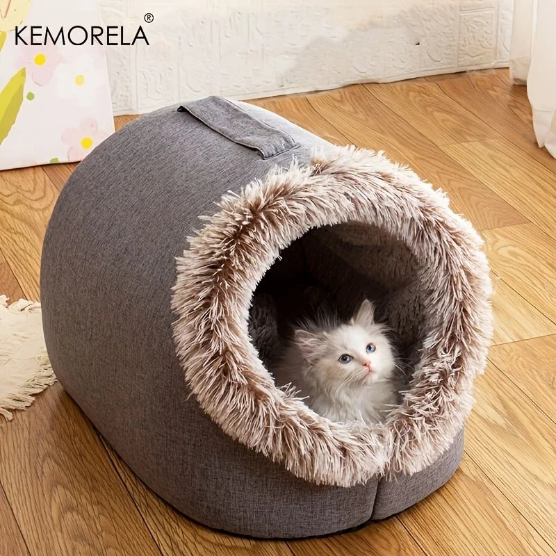 Cama Portátil para Gato KEMORELA — Quente e com Pega