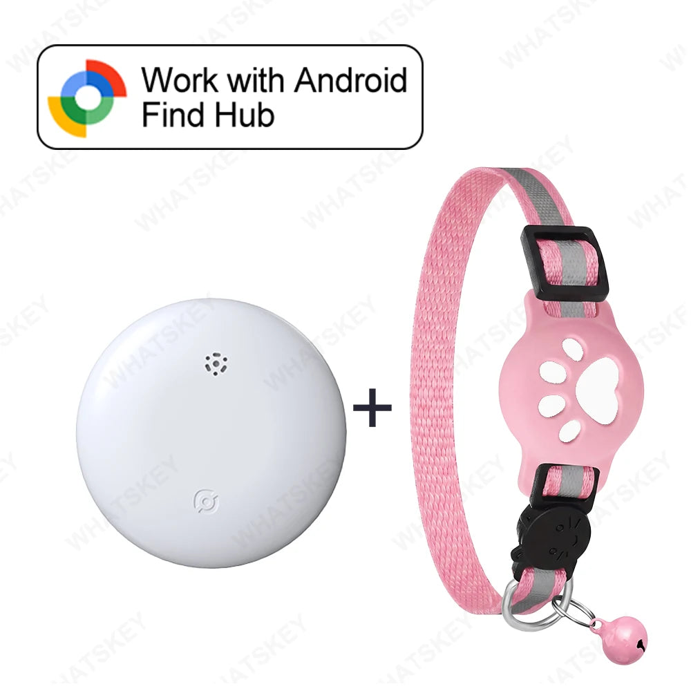 Coleira com Localizador GPS Ajustável para Gato e Cão