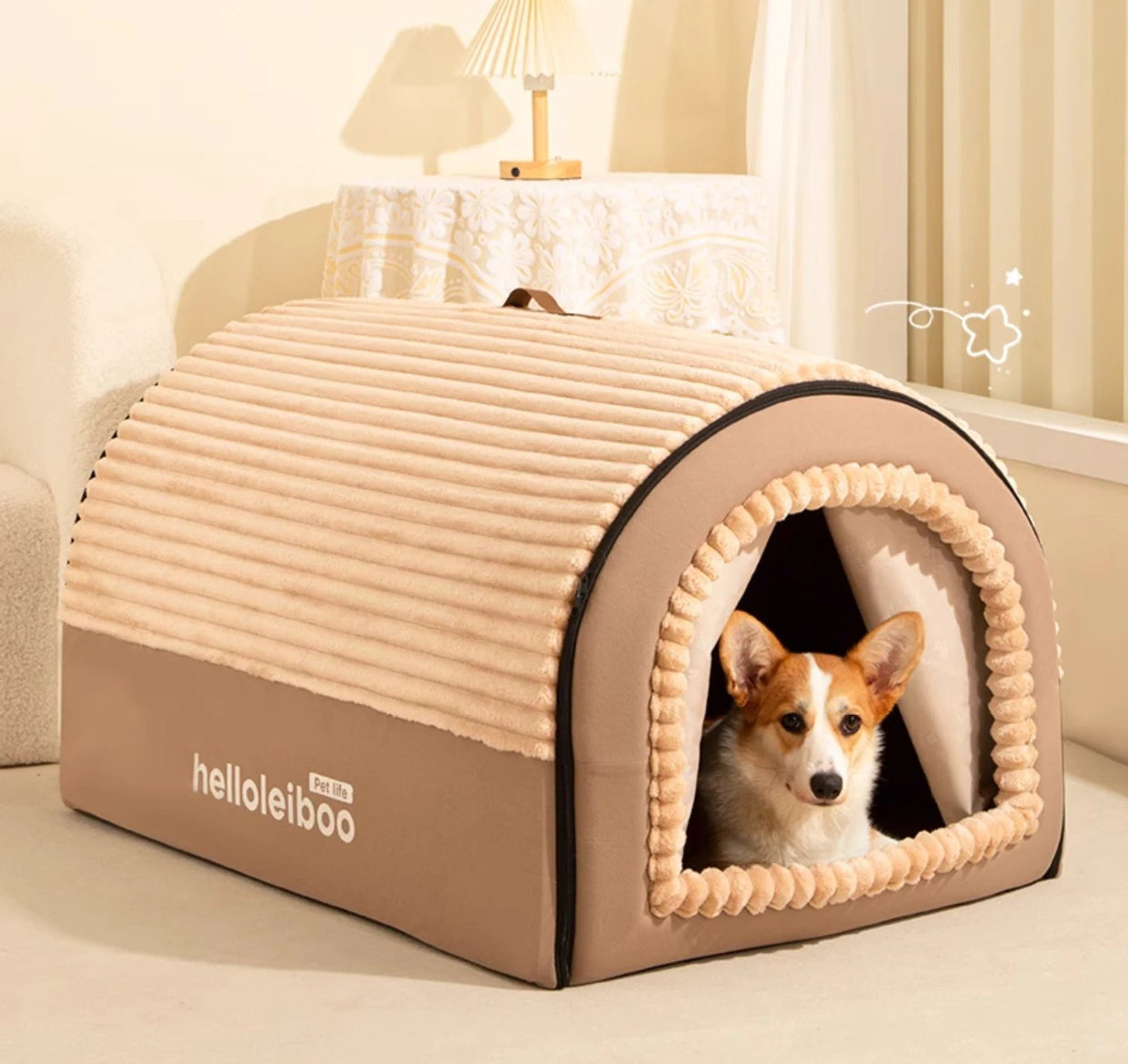 Cama Sofá de Inverno para Cão e Gato — Quente e Dobrável