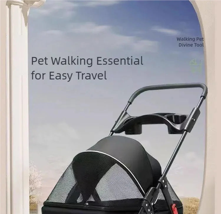 Pet cart, baby cart, small pet cart, lightweight and foldable, suitable for outdoor travel, dog and cat supplies